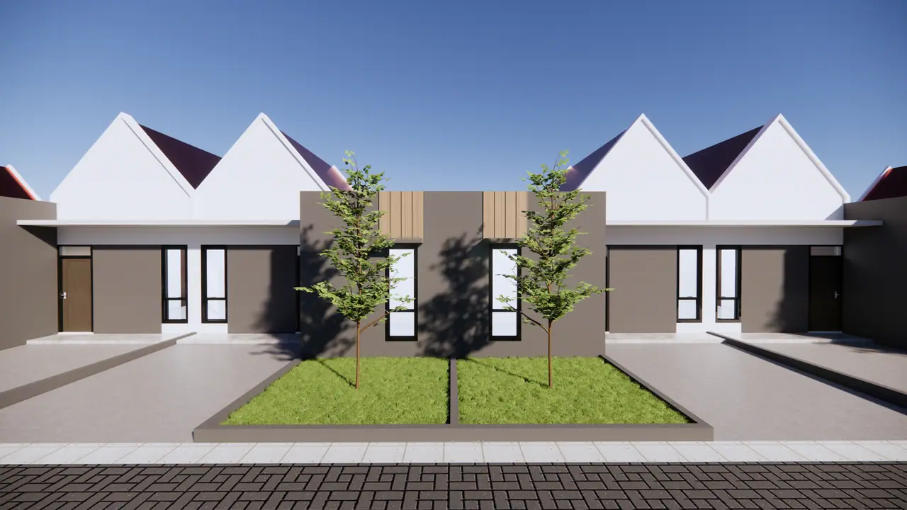 Fasad rumah subsidi Tipe Nayaka