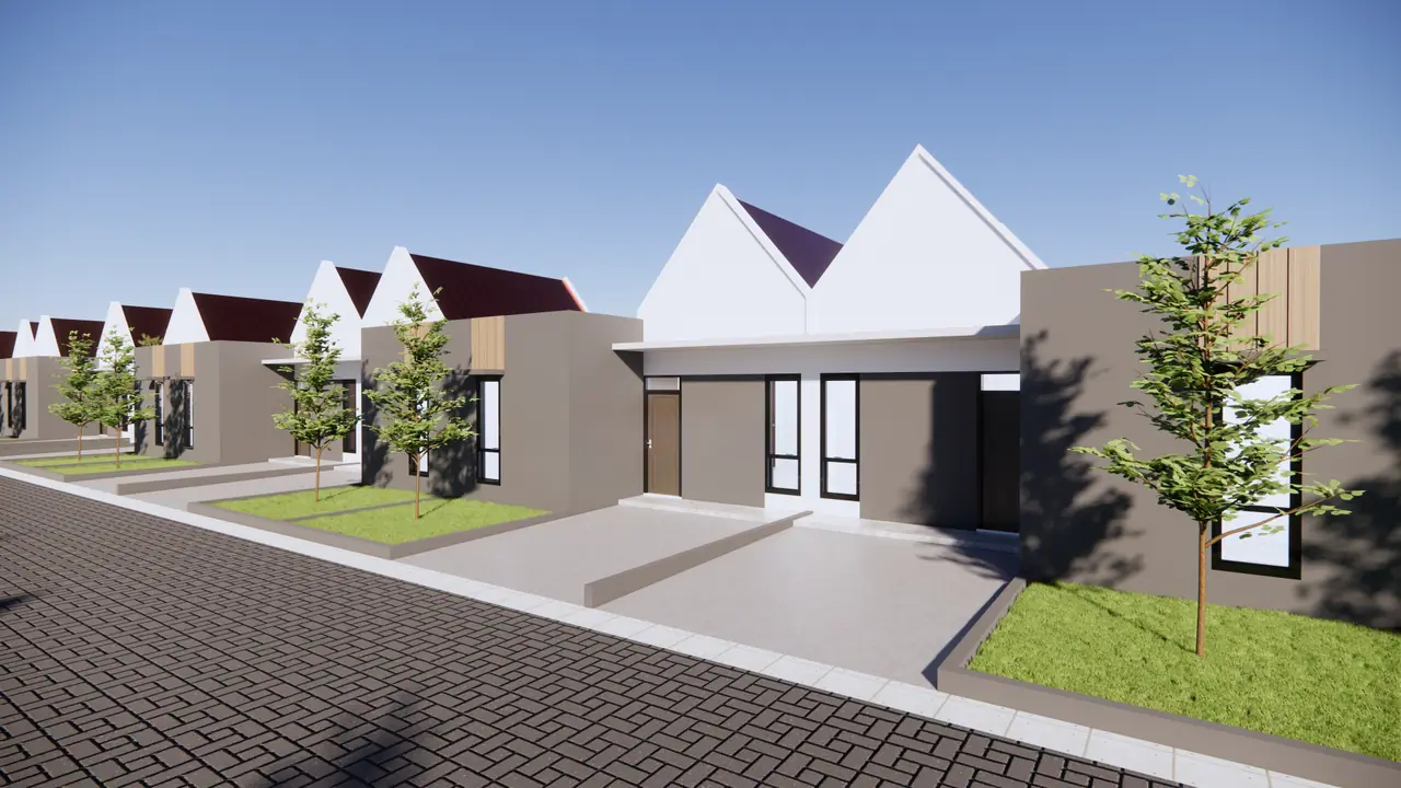 Fasad rumah subsidi Tipe Nayaka